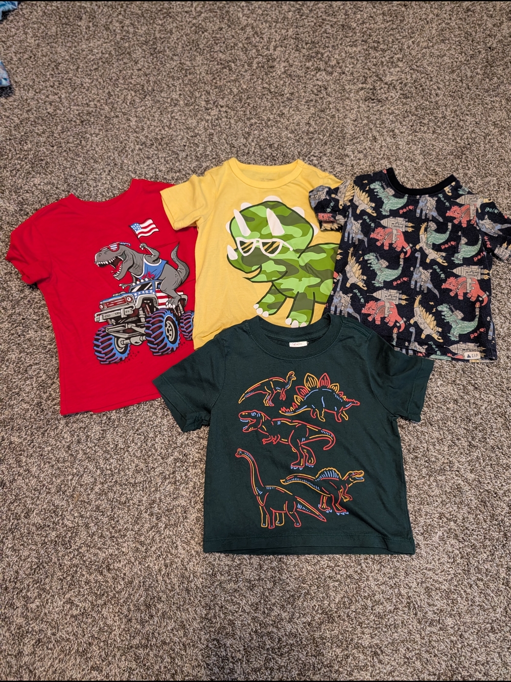 2T Bundle Of 4 Dinosaur Shirts - Multibrands